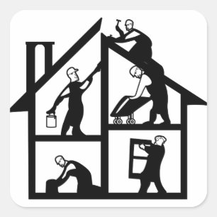 Building Logo Square Sticker