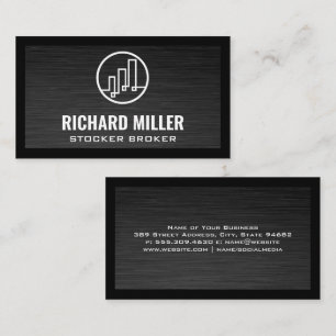 Building Logo Stock Broker Finance Business Card