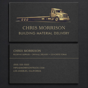 Building Material Delivery Trucking Professional Business Card