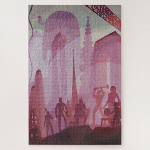Building More Stately Mansions – Aaron Douglas Art Jigsaw Puzzle