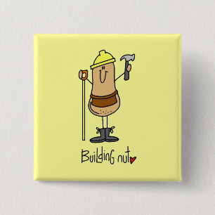 Building Nut T-shirts and Gifts 15 Cm Square Badge
