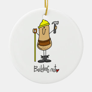 Building Nut T-shirts and Gifts Ceramic Tree Decoration