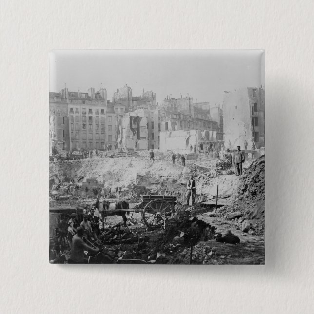 Building of Avenue de l'Opera 15 Cm Square Badge (Front)