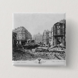 Building of Avenue de l'Opera 2 15 Cm Square Badge