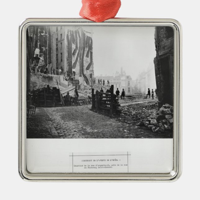 Building of Avenue de l'Opera Metal Tree Decoration (Front)