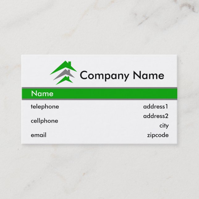 Building or Roofing Business Card Design (Front)