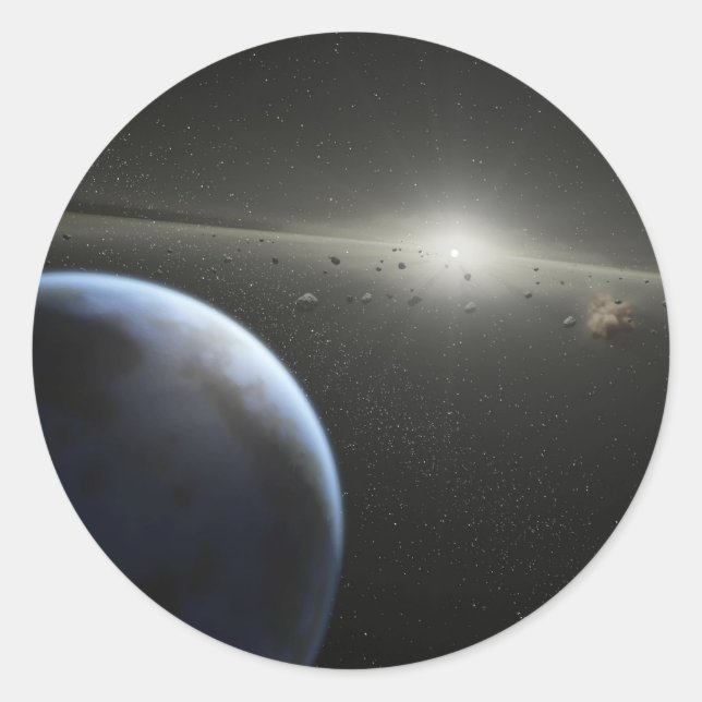Building Planets Classic Round Sticker (Front)