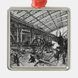 Building site of the Galerie des Machines Metal Tree Decoration