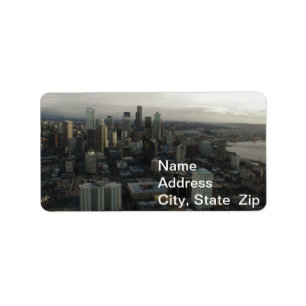 Building space needle Seattle Label