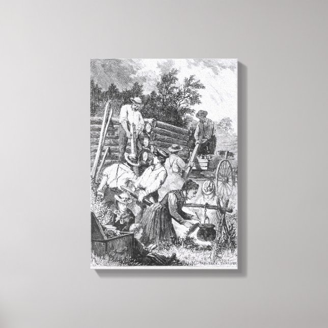 Building the Log-Cabin Canvas Print (Front)