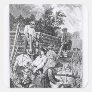 Building the Log-Cabin Square Sticker