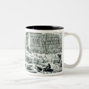Building the New Gallery of the British Museum Two-Tone Coffee Mug