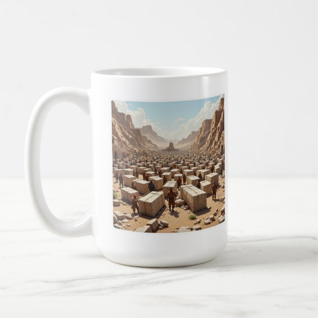 Building the Pyramids Coffee Mug (Left)