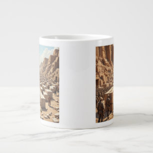 Building the Pyramids Large Coffee Mug