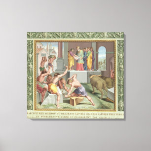 Building The Temple of Solomon, illustration from Canvas Print