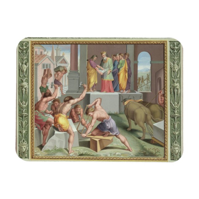 Building The Temple of Solomon, illustration from Magnet (Horizontal)