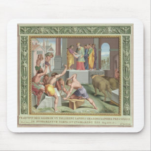 Building The Temple of Solomon, illustration from Mouse Pad