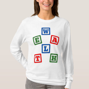 Building Wealth Block by Block Financial Freedom T-Shirt