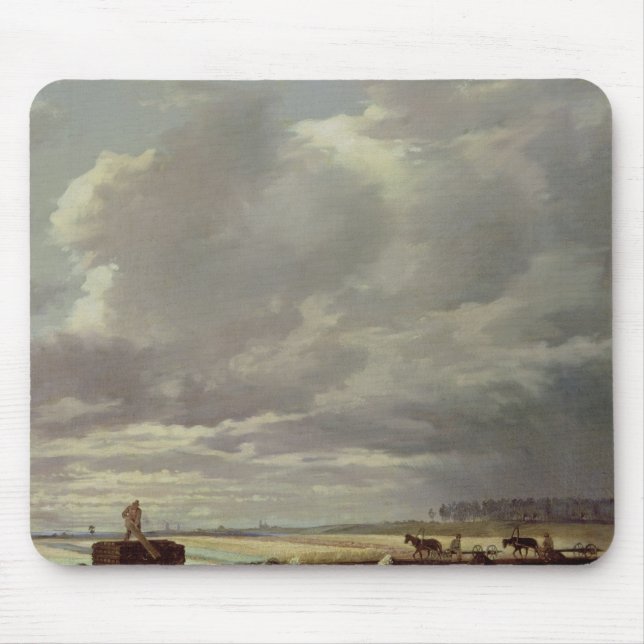 Building Work on a Railway Line, 1871 Mouse Pad (Front)