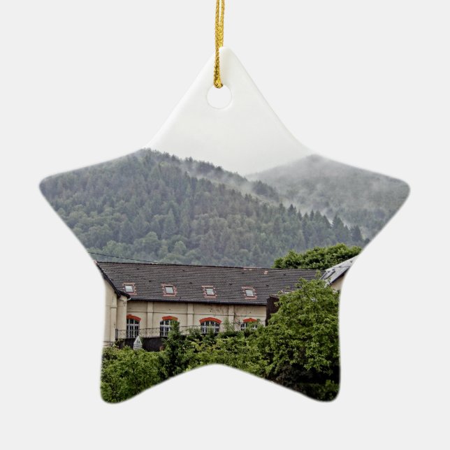 BuildingInTheHills Ceramic Tree Decoration (Front)