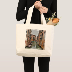 Buildings along canals of Venice Large Tote Bag
