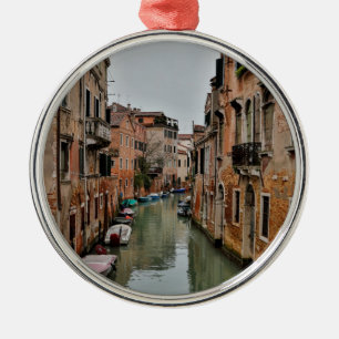 Buildings along canals of Venice Metal Tree Decoration