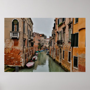 Buildings along canals of Venice Poster