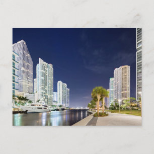 Buildings along the Miami River Riverwalk Postcard