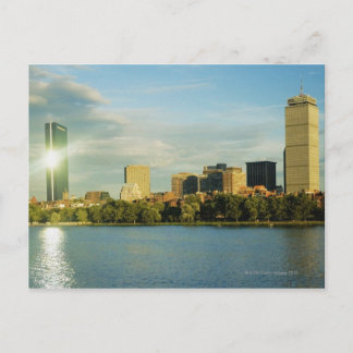 Buildings at sunset, John Hancock Tower, Boston, Postcard