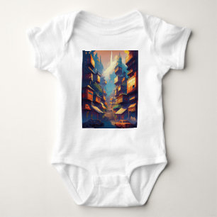 Buildings Baby Bodysuit