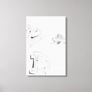 Building's Games CLD Monogram Drawing 15 Canvas