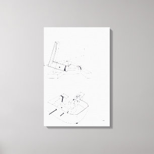 Building's Games LAG Monogram Drawing 16 Canvas Print