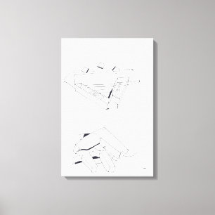 Building's Games VF Monogram Cube Drawing12 Canvas Print