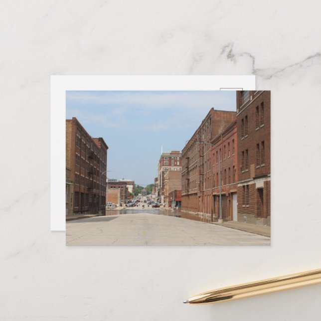 Buildings in Burlington, Iowa Postcard (Front/Back In Situ)