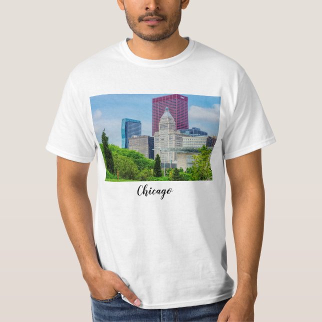 Buildings In Chicago T-Shirt (Front)