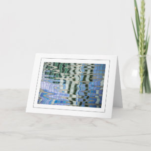 Buildings water reflection greeting card