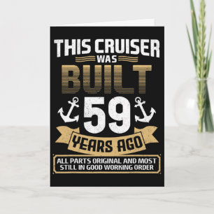Built 59 Years Ago Vintage 59 Year Old 59th Birthd Card