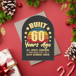 Built 60 Years Ago All Parts Original 60 Birthday Acrylic Invitations