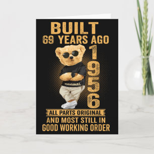 Built 69 Years Ago Funny 69th Birthday 1956 Teddy  Card