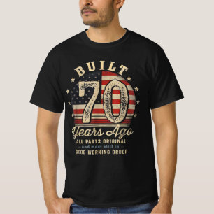 Built 70 Years Ago Vintage 70th Birthday T-Shirt
