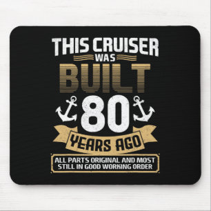 Built 80 Years Ago Vintage 80 Year Old 80th Birthd Mouse Pad