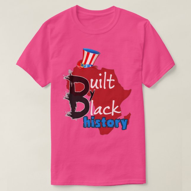 BUILT bY BLACK HISTORY NBA BLACK MONTH T-Shirt (Design Front)