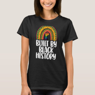 Built By Black History Rainbow Women African Black T-Shirt