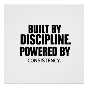 Built by Discipline Fitness Shirt – Gym Motivation Poster
