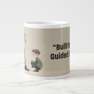 Built By Love. Guided By Dad Large Coffee Mug