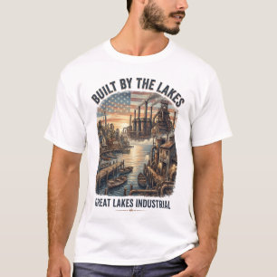Built By The Lakes Industrial Fishing Midwest. T-Shirt