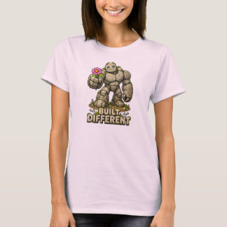 Built Different Cute Stone Golem DND Fantasy Humou T-Shirt