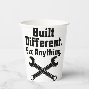 Built Different Fix Anything Mechanic Wrench Paper Cups