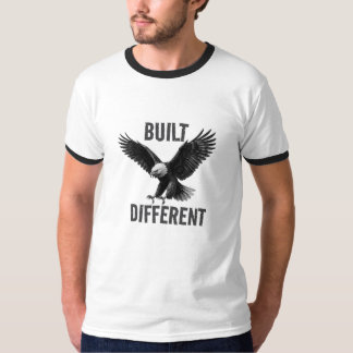 Built Different Gym Motivational Eagle Fitness T-Shirt