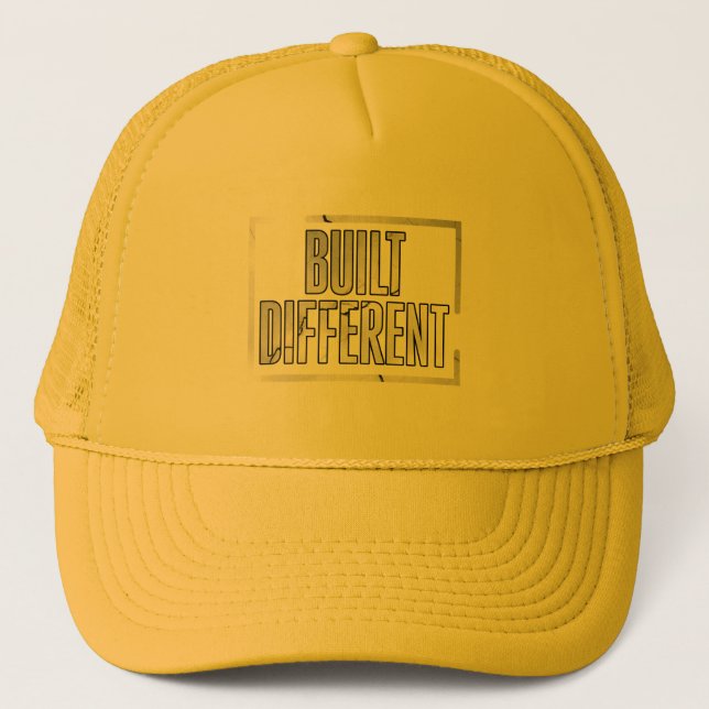 Built Different – Minimalist Motivational Hat (Front)